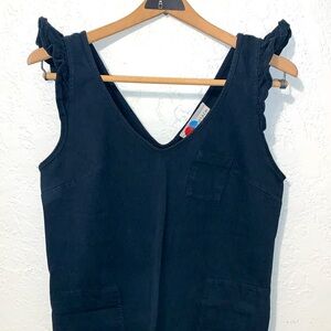 Free People Beach Once Upon A Sea Black Midi Dress